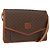 Céline Borsa a Spalla in Tela Macadam CELINE in Pelle PVC Marrone Oro Auth BA7314 D'oro