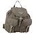 PRADA Backpack Nylon Gray Silver Auth bs30075 Brown Silvery