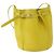 Big Bag Céline CELINE Grande borsa a secchiello in pelle gialla e argento autentica 148918 Giallo - vista 13