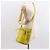 Big Bag Céline CELINE Grande borsa a secchiello in pelle gialla e argento autentica 148918 Giallo - vista 21