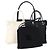 Borsa Tote GUCCI in suede, tela e nylon 4 pezzi Nero Avorio Auth bs30282 Crudo