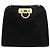Borsa a spalla Gancini in suede nero e oro Salvatore Ferragamo Auth fm4930 D'oro - vista 2