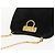 Borsa a spalla Gancini in suede nero e oro Salvatore Ferragamo Auth fm4930 D'oro - vista 6