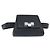 Autre Marque Marsupio in Pelle Intrecciato Nero Argento Auth bs30383