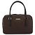 Burberry Bolsa de mão de couro marrom com detalhes em prata Auth am9046 - vista 13