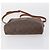 BALLY Borsa a Spalla in Pelle 3 Pezzi Marrone Nero Bordeaux Auth BA4812 Bordò - vista 22