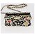 CHANEL Matelassé Bandera a Cuadros Bolsa de Cadena de Nylon Dorado CC Auth 144883A Beige - vista 5
