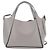 Autre Marque Stella McCartney Handtasche aus Leder 2-Wege Grau Silber Authentisch BA5955 Braun - Ansicht 2