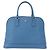 Saffiano PRADA Borsa a Mano in Pelle Safiano Blu Oro Auth fm4916 D'oro - vista 13