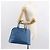 Saffiano PRADA Borsa a Mano in Pelle Safiano Blu Oro Auth fm4916 D'oro - vista 25