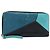 LOEWE Cartera Larga Anagrama Cuero Azul Plata Auth gh1176