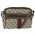 Borsa a Spalla Gucci GG Supreme Web Sherry Line PVC Beige Oro 010 378 Auth 148938 D'oro