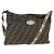 Borsa a Spalla Celeria in Tela Zucca FENDI Nera Marrone Auth 150078 Nero
