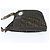 Borsa a Spalla Celeria in Tela Zucca FENDI Nera Marrone Auth 150078 Nero - vista 3