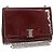 Borsa a Spalla Vala Chain Salvatore Ferragamo Smalto Rosso Argento Auth gh1177