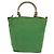 PRADA Bolso de mano de nailon verde dorado Auth 145926 - vista 2