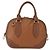 Burberry Bolso de mano de cuero marrón dorado Auth ep11577 - vista 2