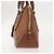 Burberry Bolso de mano de cuero marrón dorado Auth ep11577 - vista 3