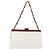 Bolso de hombro de cadena de madera CHANEL de piel de cordero blanco oro CC Auth BA7494 Dorado