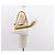 Bolso de hombro de cadena de madera CHANEL de piel de cordero blanco oro CC Auth BA7494 Dorado - vista 21