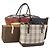 Borsa a Spalla Burberry Nova Check in Tela di Nylon 4 Set Beige Marrone Nero Auth 148484