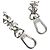 LOUIS VUITTON Cintura a Spalla in Catena Metallo 23,6"" Argento LV Auth 150634M - vista 2