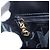 Borsa a mano Gancini in pelle Salvatore Ferragamo oro nero Auth 150953 - vista 17