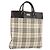 Burberry Nova Check Handtasche aus Canvas Beige Silber Auth ka136