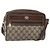 Borsa Sherry Line GG Supreme Web di GUCCI in PVC beige e oro 56 02 087 Auth BA7251 D'oro