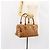 Borsa Boston MCM Logogram Vicetos in pelle PVC marrone e oro Auth gh1075 D'oro - vista 22