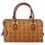 Borsa Boston MCM Logogram Vicetos in pelle PVC marrone e oro Auth gh1075 D'oro - vista 3