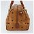 Borsa Boston MCM Logogram Vicetos in pelle PVC marrone e oro Auth gh1075 D'oro - vista 5