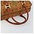 Borsa Boston MCM Logogram Vicetos in pelle PVC marrone e oro Auth gh1075 D'oro - vista 7