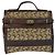 Céline Borsa da dottore Celine C Sulky in tela marrone e oro Auth 147045 D'oro - vista 13