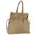 Borsa Tote PRADA in nylon e pelle beige oro Auth ep11896 D'oro