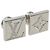 LOUIS VUITTON Gemelli Stratos Cuffs metallo Argento M68252 Auth BA7567