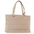 Borsa a mano Gancini in nylon beige e argento di Salvatore Ferragamo Auth ep11986