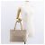 Borsa a mano Gancini in nylon beige e argento di Salvatore Ferragamo Auth ep11986 - vista 25