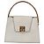 Céline Borsa Boston in tela Macadam CELINE in pelle PVC bianca e oro Auth 151042 Bianco D'oro - vista 13