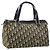 Borsa Boston in tela Trotter Christian Dior blu Auth bs30562 Blu navy