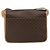 Céline Borsa a Spalla in Tela Macadam CELINE PVC Marrone Oro Auth ep11596 D'oro - vista 2