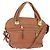 Chloé Bolsa de Mão Chloe Angie em Couro 2 em 1 Marrom Dourado Auth 150382