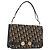 Borsa a Spalla in Tela Trotter Christian Dior Blu Navy Oro Auth ep11984 D'oro