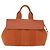 Hermès HERMES Valparaiso PM Tote Bag Canvas Leder Orange Silber Auth bs30510 - Ansicht 13