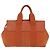 Hermès HERMES Valparaiso PM Tote Bag Canvas Leder Orange Silber Auth bs30510 - Ansicht 2
