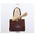 Salvatore Ferragamo Tote Bag Leather Embossed Brown Gold Auth 152061 - view 21