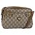 Bolsa de Ombro GUCCI GG Plus Supreme PVC Bege Ouro Auth ep11930 Dourado
