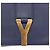 Borsa piccola Y Line Chain in pelle blu e oro Auth BA8058 di SAINT LAURENT D'oro - vista 14