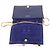 Borsa piccola Y Line Chain in pelle blu e oro Auth BA8058 di SAINT LAURENT D'oro - vista 15