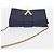 Borsa piccola Y Line Chain in pelle blu e oro Auth BA8058 di SAINT LAURENT D'oro - vista 6